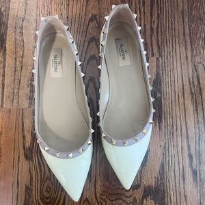 Valentino Rockstud pointed toe ballerina flat